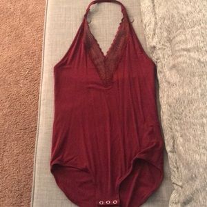 Maroon American Eagle Bodysuit